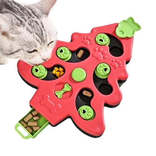 Mwqpgyh Hundenapf Slow Feeder | Weihnachtsbaumform Schüssel Katze Slow Feeder - Interaktive Hunde Futternäpfe für Joghurt-Leckerlis Snacks von Mwqpgyh