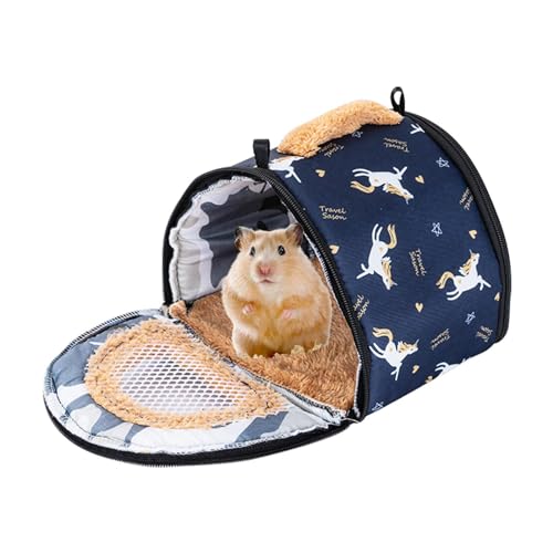 Mwqpgyh Meerschweinchen Reisenbag, Hamster -Reiseträger,Tragbarer Hedgehog -Carrier -Ausgangskäfige | Reisekäfig warme Tragepackhamster für Mäuse Chinchillas von Mwqpgyh