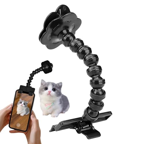 Mwqpgyh Selfie-Stick für Haustiere, 16,5 x 6 x 4,5 cm, mit Leckerli-Clip, für perfekte Pfoteneigenschaften, Fotografie-Werkzeug, 360 Grad drehbar, Handy-Befestigung für Haustierfotos, Leckerli-Halter von Mwqpgyh