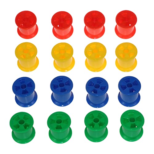 Mxming 16-teilige Vogelspielzeugteile Spulen Papageienfußspielzeug Kauspielzeug Zufällige Farbspule 3 3 X 3 1 cm von Mxming