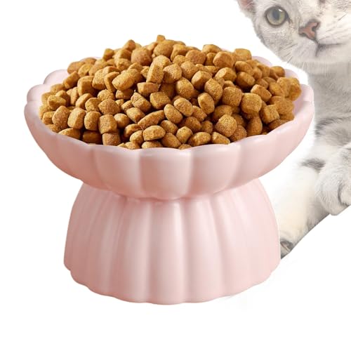 Anti Schling Katzennapf Slow Feeder Katzen Futternapf Aus Keramik, Hochbeiniger Erhöhter Rand Auslaufsicherer Katzen-Puzzle-Futternapf Für Kleine Und Mittelgroße Hunde 14 X 8,5 cm von Mxshc