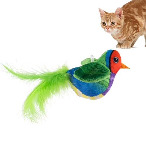 Mxshc Flappy Bird Cat Toy Simulated Chirping Bird Cat Toy Interactive Cat Squeak Toy Realistic Plush Flapping Wings Bird Cat Toy For Indoor Cats Exercise von Mxshc