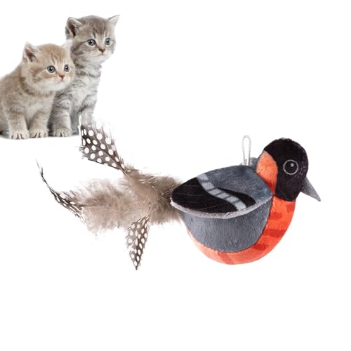 Mxshc Flappy Bird Cat Toy Simulated Chirping Bird Cat Toy Interactive Cat Squeak Toy Realistic Plush Flapping Wings Bird Cat Toy For Indoor Cats Exercise von Mxshc