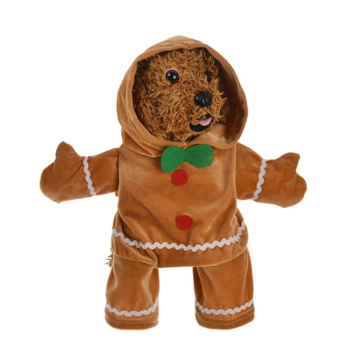 Mxshc Weihnachtliche Hundekleidung, Haustier-Weihnachtsoutfit | Winter-Kapuzenmantel für kleine Hunde, warm, weich, für kleine Hunde, für Cosplay, Party, Verkleidungsoutfit von Mxshc