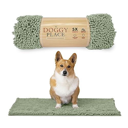 My Doggy Place Mikrofaser-Hundematte für schlammige Pfoten, 78,7 x 50,8 cm, saugfähige und schnell trocknende Hundepfoten-Reinigungsmatte, waschmaschinen- und trocknergeeignet, rutschfeste von My Doggy Place