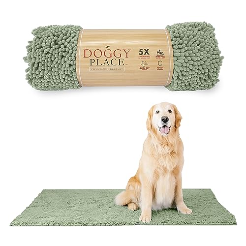 My Doggy Place Mikrofaser-Hundematte für schlammige Pfoten, 152,4 x 91,4 cm, rutschfest, saugfähig und schnell trocknend, geeignet für Hundepfoten, waschmaschinen- und trocknergeeignet, Größe von My Doggy Place