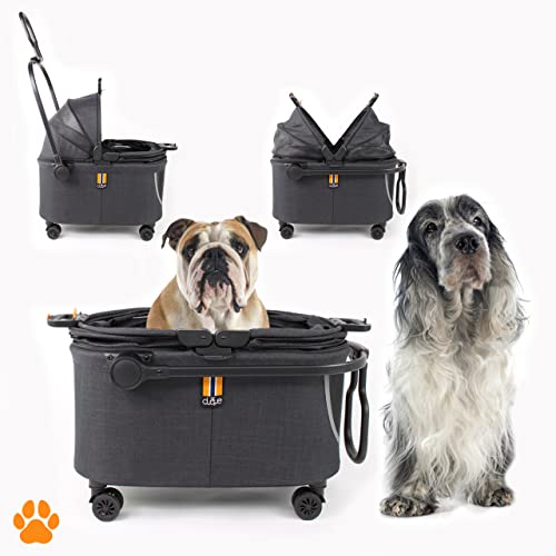 MY DUQUE - COCO II – Transportbox für Tiere, geeignet für kleine Hunde und Haustiere bis 8 kg, Hundebuggy mit Rollen, kratz- und reißfest aus Polyester und Mesh im modernes Design, 2,8 kg Pet Stroller von My Duque
