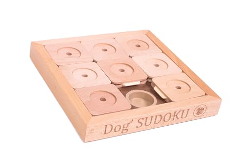 Sudoku Small Expert - Interaktives Katzen- und Hundespielzeug aus Holz Intelligentes Spielzeug für Hunde und Katzen von My Intelligent Dogs