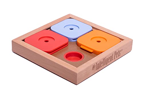 My Intelligent Pets Dog' Sudoku Medium Basic Color Interaktives Hunde- und Katzenspielzeug aus Holz Hundespielzeug für Hunde Hundespielzeug kleine und große Hunde Hunde Spielzeug von My Intelligent Dogs