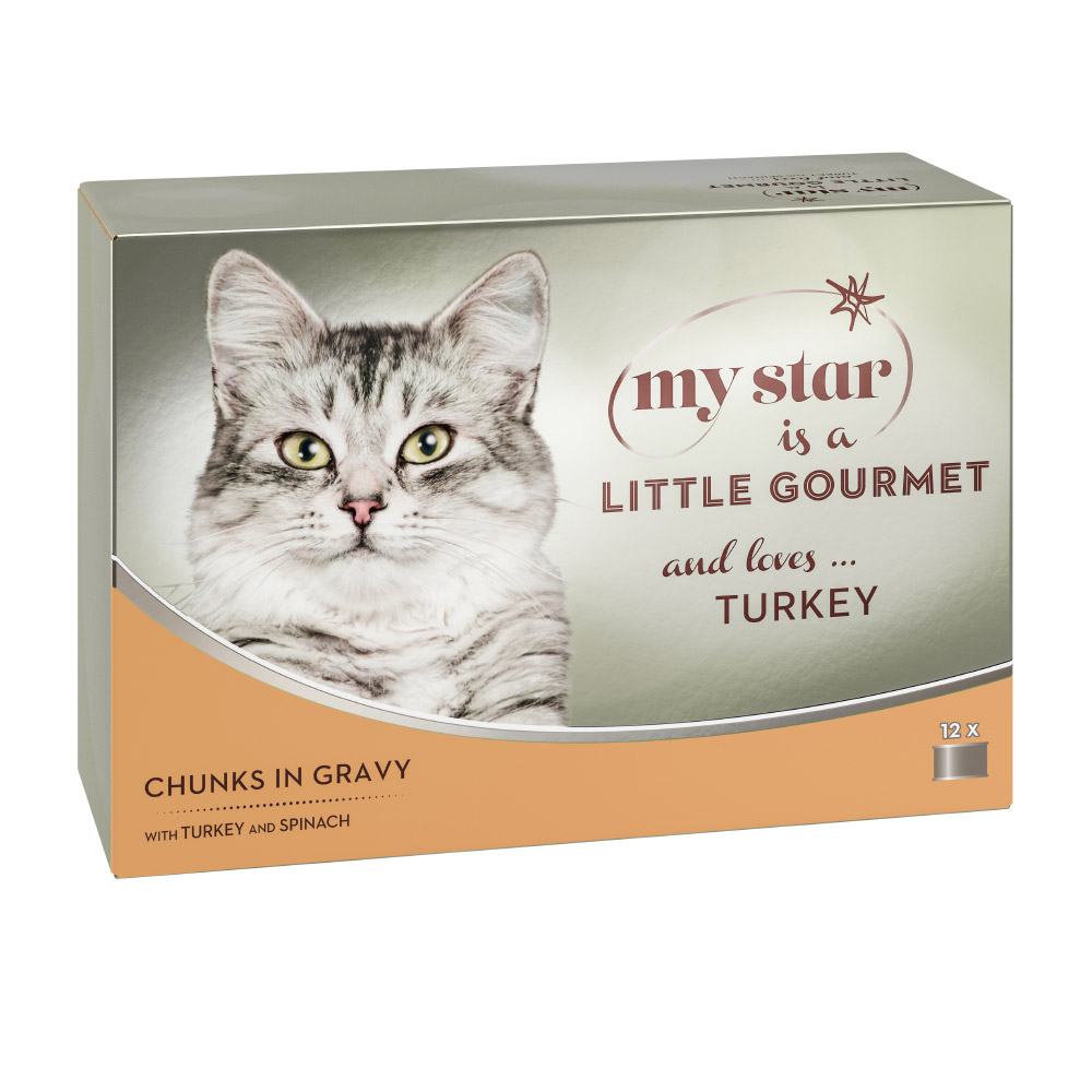 2 + 1 gratis! My Star is a little Gourmet 36 x 85 g - Truthahn & Spinat von My Star