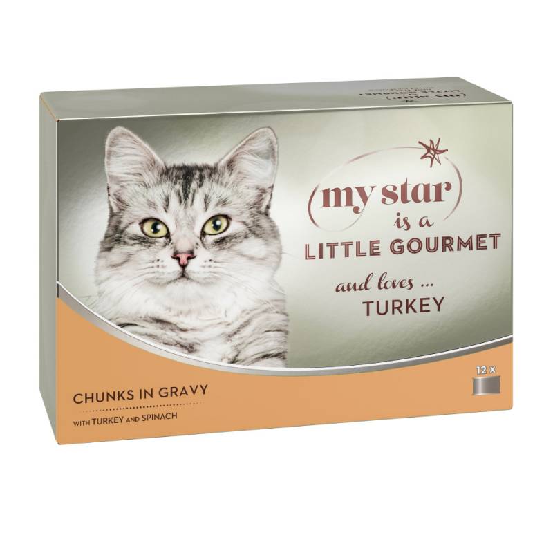 2 + 1 gratis! My Star is a little Gourmet 36 x 85 g - Truthahn & Spinat von My Star