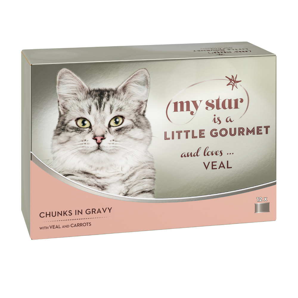 My Star is a little Gourmet - Häppchen in Sauce 12 x 85 g - Kalb & Karotte von My Star