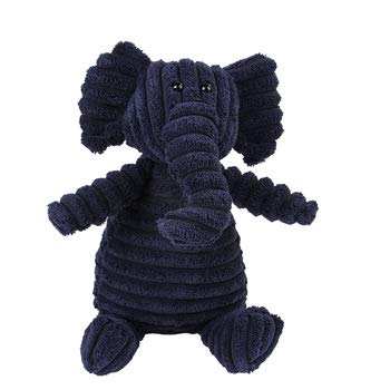 My Woofie Hundespielzeug, quietschendes Plüschspielzeug zum Kauen für kleine, mittlere und mittelgroße Hunde, Elefant blau von My Woofie