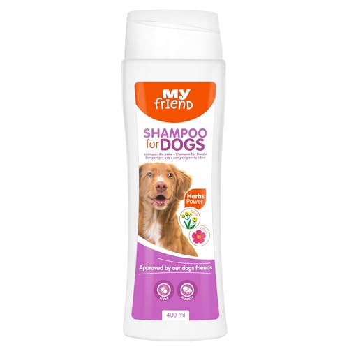 My friend Hundeshampoo 400 ml | Shampoo für Hunde gegen Geruch | Langhaar geeignet | Schutz vor Insekten und Zecken | antibakteriell und entzündungshemmend von My friend