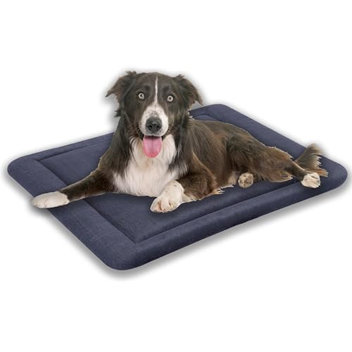 MyBestBuddy Hundekissen Komfort dunkelgrau 90x70 cm XL, allergikerfreundlich (100% Polyester), rutschfest - 40°C waschbar mit flauschigem Stoffbezug - Hundematte BZW. Hundebett für große Hunde von MyBestBuddy