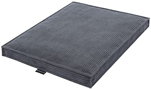 MyBestBuddy Hundekissen Visco grau 120x80 cm XXL mit POSO-Cord Stoff mit Viscoseschaum und Komfortschaum-Flocken, 40°C waschbar - Hundebett/Haustierbett für sehr große Hunde oder Katzen, 120 x 80 cm von MyBestBuddy