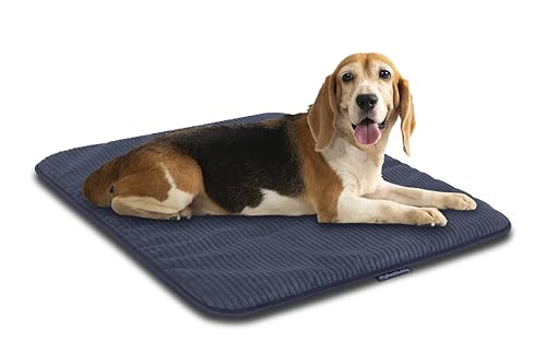 MyBestBuddy Hundematte grau Basic 90x70 cm L mit weichem Stoff extra für Haustiere - 40°C waschbar, allergikerfreundlich (100% Polyester) - Hundekissen BZW. Hundebett für große Hunde, 90 x 70 cm von MyBestBuddy