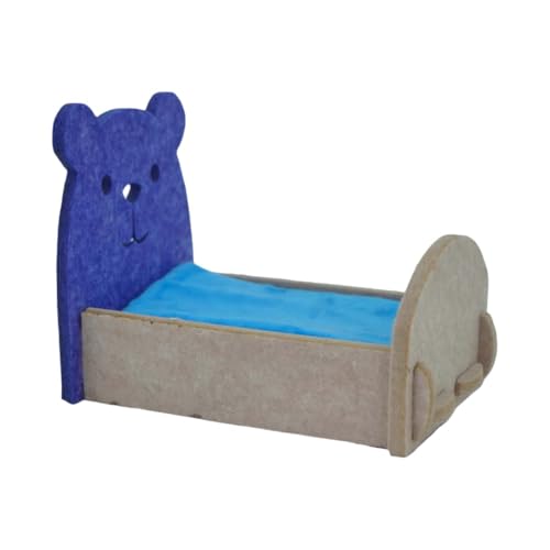 MyHaing Non Woven Fabric Hamster Bed Golden Hamster Bed Small Pet Bed (Blue Yellow) von MyHaing