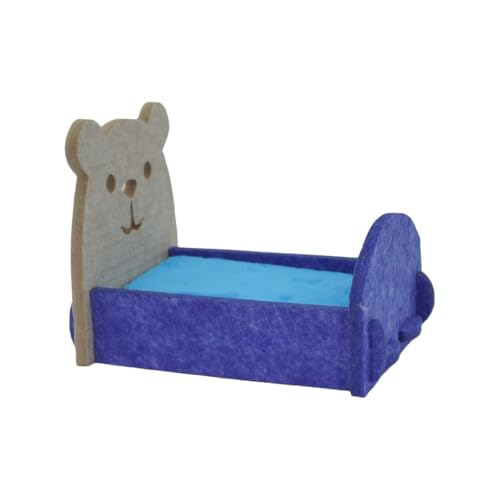 MyHaing Non Woven Fabric Hamster Bed Golden Hamster Bed Small Pet Bed (Yellow Blue) von MyHaing