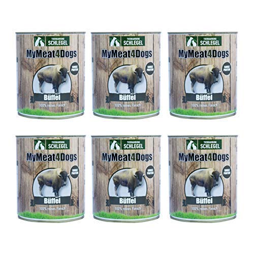 MyMeat4Dogs Hundefutter Reinfleischdose Büffel - 6X 820 g von MyMeat4Dogs