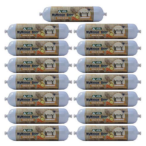 MyMenue4Dogs Hundefutter Lammwurst - 15x 400g von MyMenue4Dogs