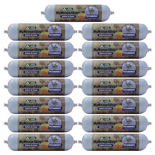 MyMenue4Dogs Hundefutter Putenwurst - 15x 400g von MyMenue4Dogs