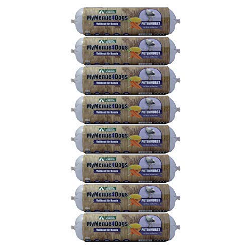 MyMenue4Dogs Hundefutter Putenwurst - 8X 800g von MyMenue4Dogs