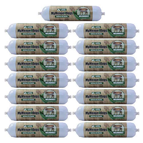 MyMenue4Dogs Hundefutter Wildwurst - 15x 400g von MyMenue4Dogs