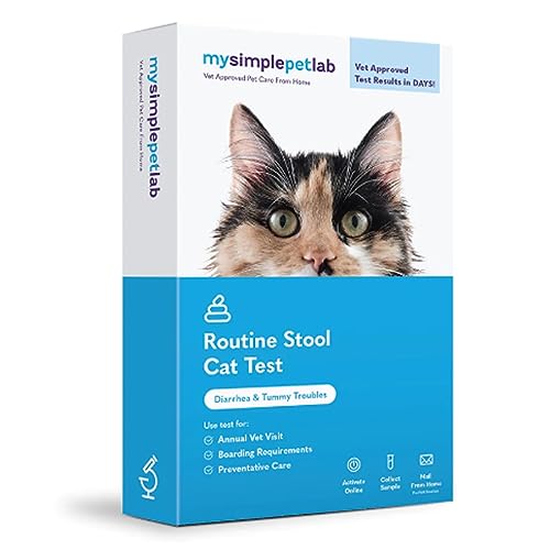 MySimplePetLab Katzenhocker Test Kit | Schneller und genauer Katzenwürmer und Giardia Test | Mail-in Hocker Probierset zur Früherkennung von Katzenwürmern und Giardia von MySimplePetLab