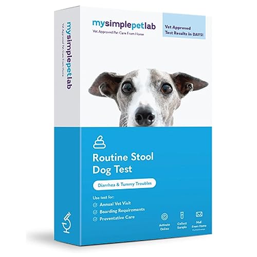 MySimplePetLab Routine Hundehocker Test Kit | Schneller und genauer Würmer und Giardia Test für Hunde | Mail-in Hocker Probierkit Hundetest zur Früherkennung von Würmern und Giardia von MySimplePetLab