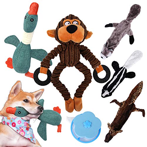 MyfatBOSS Unkaputtbares Hundespielzeug Set – 5 Stück Quietschende Plüschtiere, Unzerstörbares Hundespielzeug für Kleine und Große Hunde, Kuscheltier für Hunde, Inklusive Tierhaarentferner für Wäsche MyfatBOSS Unkaputtbares Hundespielzeug Set – 5 Stück Quietschende Plüschtiere, Unzerstörbares Hundespielzeug für Kleine und Große Hunde, Kuscheltier für Hunde, Inklusive Tierhaarentferner für Wäsche von MyfatBOSS
