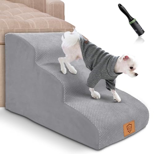 Myiosus Hundetreppe, Hundetreppe für Kleine Hunde, wasserdichte rutschfest Haustiertreppe, Tragbar Hunderampe aus Hochdichter Schwamm, Waschbar Hundetreppe 40 cm Hoch,Katzentreppe für Sofa Bett von Myiosus