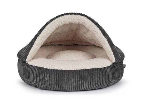 Mypado Cord Hundehöhle Timon XL Anthrazit Standard Füllung von Mypado