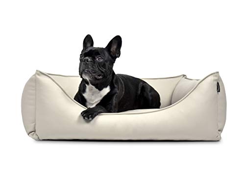 Mypado Hundebett, Hundesofa Dreamy Kunstleder in Creme, 3 Größen von Mypado