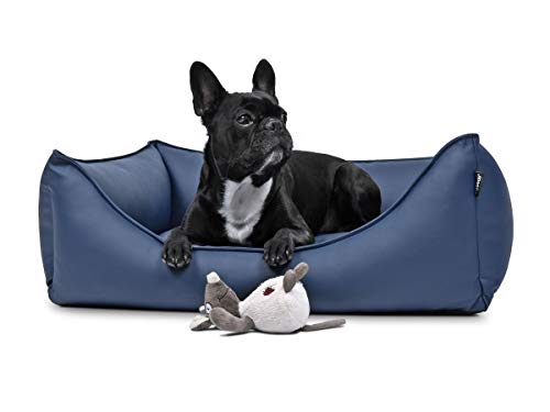 Mypado Hundebett, Hundesofa Dreamy Kunstleder in Marine, 3 Größen von Mypado