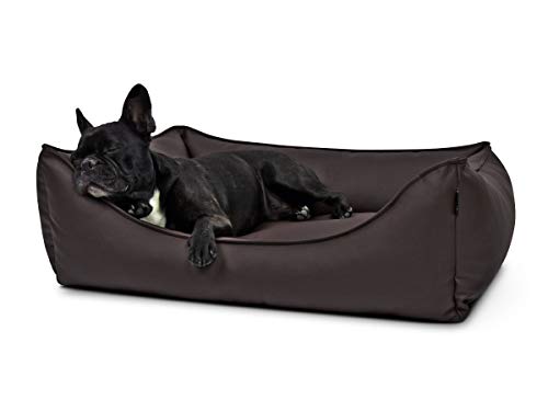 Mypado Hundebett, Hundesofa Dreamy Kunstleder in braun, 3 Größen von Mypado