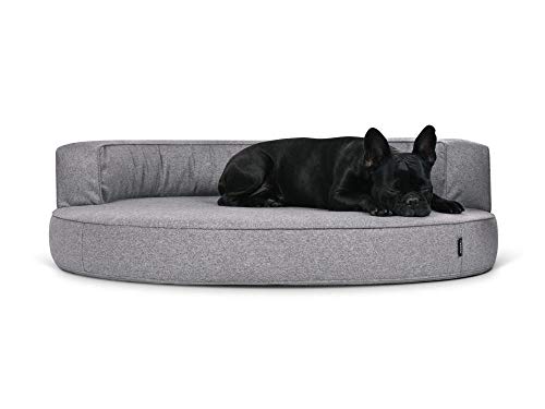 Mypado Hundebett Atlanta Silverline Liegefläche Schaumstoffflocken-Polyesterwatte-Mix (90 x 70, grau) von Mypado