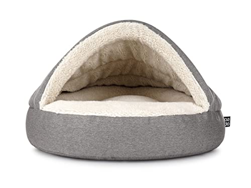 Mypado Hundebett Shell Mono - Kuschel Oase für den Hund - Graubeige - Fabric - Klassisch - Hund - 75 cm x 95 cm x 65 cm von Mypado