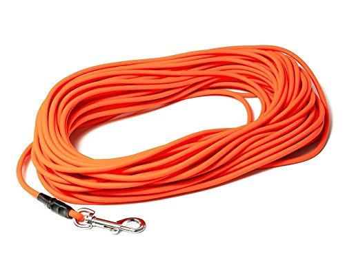 Mystique® Biothane Schleppleine rund 6mm Standard Karabiner Neonorange 10m von Mystique