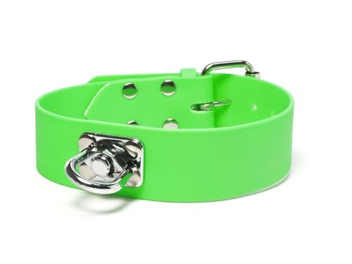 Mystique® Biothane Schweisshalsband 38mm neon grün 40-50cm von Mystique