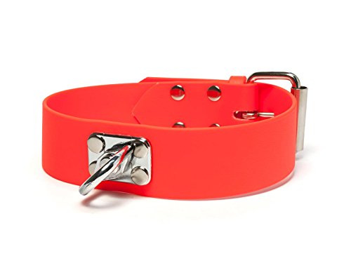 Mystique® Biothane Schweisshalsband 38mm neon orange 55-65cm von Mystique