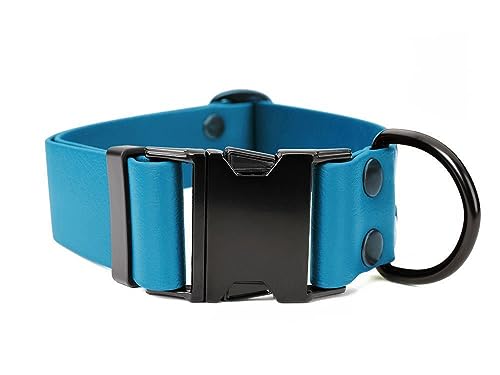 Mystique® Biothane klick Halsband 38mm hellblau 55-65cm von Mystique