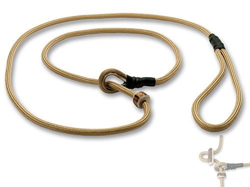 Mystique® Field trial Moxonleine Retrieverleine 6mm 150cm mit Zugbegrenzung beige von Mystique