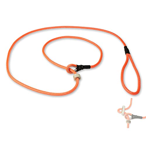 Mystique® Field trial Moxonleine Retrieverleine 6mm 150cm mit Zugbegrenzung neon orange von Mystique