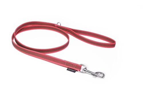 Mystique® Gummierte Leine 12mm mit Handschlaufe Standard Karabiner neon pink 3m von Mystique