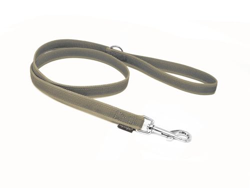 Mystique® Gummierte Leine 20mm mit Handschlaufe Standard Karabiner beige 2m von Mystique