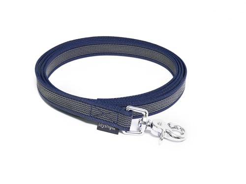 Mystique® Gummierte Leine 20mm ohne Handschlaufe Scherenkarabinerhaken royal blau 2m von Mystique