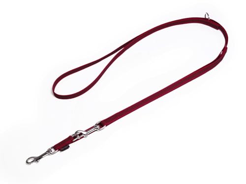 Mystique® Gummierte Umhängeleine Leine 15mm Standard Karabiner weinrot 2,5m von Mystique