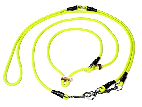 Mystique Hunting Profi Umhängeleine 6mm mit Zugbegrenzung M 295cm neon gelb von Mystique