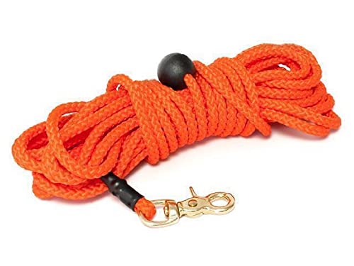 Mystique® Nylon Feldleine rund 7mm neon orange 50m Messing Scherenkarabinerhaken von Mystique